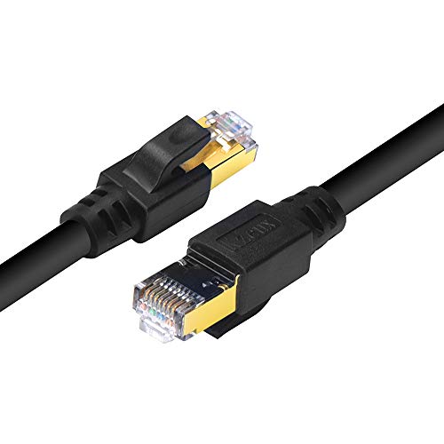 Cat8 Cable 60ft, Shielded 26AWG Cat8 LAN Network Cable, High