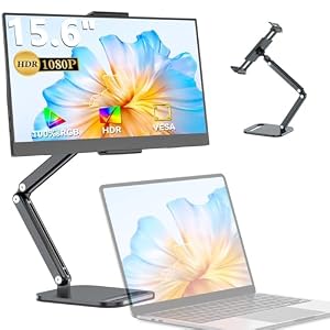 モバイルモニター 15.6インチ UPERFECT モバイルディスプレイ 卓上スタンド付き 1920*1080 125%広色域 HDR
