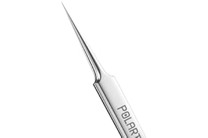 META ONLINE LLC Ultra Fine Tip Tweezers Straight Tip Precision Titanium Alloy ESD Safe Micro Soldering Motherboard Work For iPhone iPad German, Silver Crafting, Watch repair ic holder 0.1mm