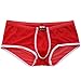 YiZYiF Men's Sexy Soft Underwear Sheer Transparent Brief Boxer Trunks Panty Red Large