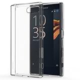 Sony Xperia X Compact Case, MoKo Shock Absorbing TPU Bumper Slim Clear Protective Case with Anti-Scratch Hard Back Cover for Sony Xperia X Compact 4.6 Inch (2016) - Crystal Clear