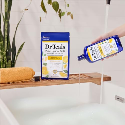 Dr Teal's Foaming Bath With Pure Epsom Salt, Prebiotic Lemon Balm