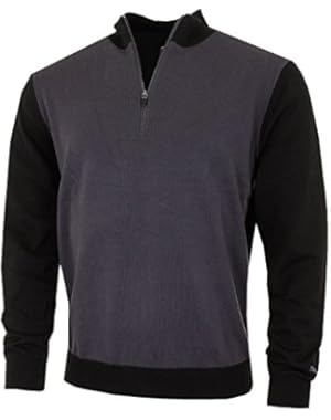 Golf 2016 Mens Tailored Zip Block Sweater - US L - Black