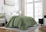 Sleep Restoration Down Alternative Comforter 1400 Series - Best Hotel Quality Hypoallergenic Duvet Insert Bedding - Full/Queen - Sage