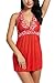 Avidlove Women Outfits Halter Lingerie Mini Nightwear Lace Babydoll Red XL