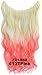 Flip In Wavy Curly Ombre Dip Dye Synthetic Hair Extension Secret Miracle Heat Resistance Hair Wire Hair Pieces No Clip for Women 50g 22inch 1PC