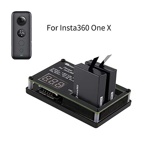3 in 1 Battery Multi Rapid Charger for Insta360 One X Charging Station with Digital Screen Intelligent Parallel Charging Hub Flight Battery Manager Fast Charging for Insta360 One X 360 Action Camera