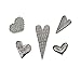 Bag of Assorted Pewter Heart Charms