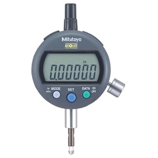 Mitutoyo 543-396 Absolute Digimatic Indicator, ID-C Standard Type, #4-48 UNF Thread, 3/8″ Stem Dia., Lug Back, 0-0.5″ (0-12.7mm) Range, 0.00005″ (0.001mm) Resolution, +/-0.0001″ Accuracy, Meets IP42 Specifications