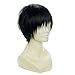 Cfalaicos Mens/Boys Natural Daily Hair, Durarara Orihara Izaya Cosplay Costume Wig Short Layered Black Wig