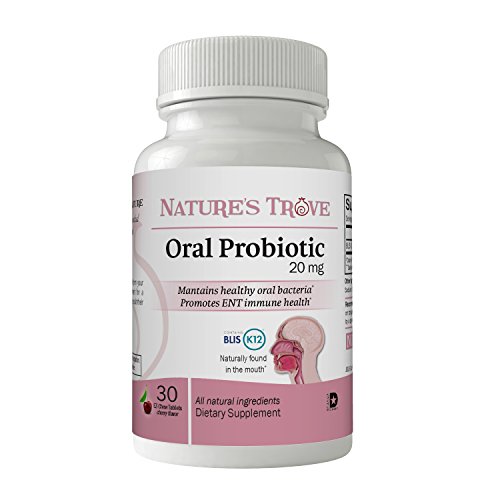 BLIS K12 - Oral Probiotic by Nature's Trove - 30 EZ Chew Tablets Cherry Flavor