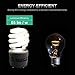 JACKYLED CFL Light Bulbs Energy Efficient UL T3 13W 2700K 900lm Spiral GU24 Base Compact Flourescent Bulbs 6-Pack