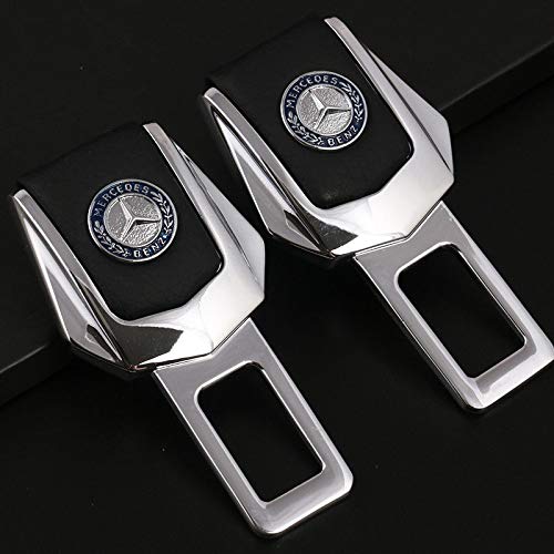Guzetop 2Pcs Universal Alloy Car Safety Seat Belt Plug Clip Interior for Mercedes-Benz