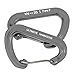 Ultimate Hammocks Wiregate Carabiner (Set Of 2) - Mini Aluminum Lightweight Biners - For Hammock Tree Straps - 20KN Rating-Matte Grey