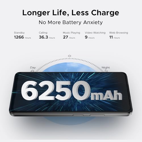 DOOGEESmart Note 59 Android 15 Mobile Phones, 5G smartphone with Gemini AI, 120Hz, 6250mAh, 6.75" HD+ Android Phone, 32GB+128GB/2TB, Dual SIM Free Unlocked Mobile Phone, Widevine L1, Face ID/OTG/NFC