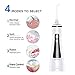 Cordless Water Flosser, NENRENT Rechargeable and Portable Oral Irrigator with 4 Jet Tips, IPX7 Waterproof 4 Modes Water Flossing with Cleanable Water Tank for Home and Travel (Black)