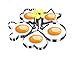 God's kitchen 5 pcs Non stick Ring Molds for Making Cakes, Pancakes, Meatloaf, Biscuits, Fried Egg Ecofriendly Stainless Steel Easy to Clean and Use 5 Different Shapes Great Kitchen Tool