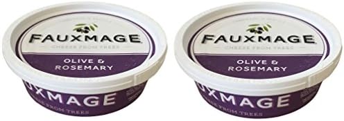 Cultured Nut Cheese Spread, Paleo &amp; Vegan, Olive and Rosemary, (2 pack)