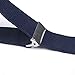 ESUPPORT Kids Y-Style Adjustable Elastic Sturdy Metal Clips PU Leather suspender Navy