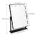 Chende Glossy Black Lighted Vanity Mirror with Dimmable LED Bulbs, Hollywood Style Makeup Mirror with Lights for Touch Control Design, 3 Different Lighting Settings (4030 Black)