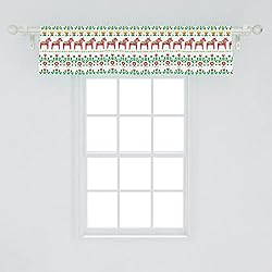 Ambesonne Folk Art Window Valance, Scandinavian