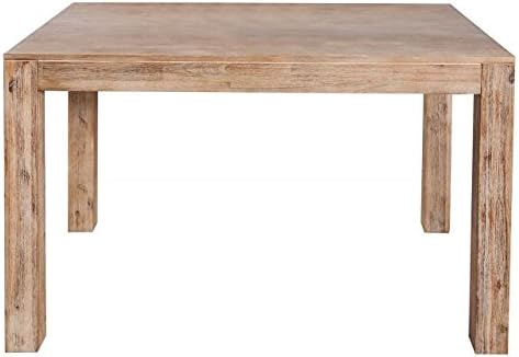 Casa Padrino solid wood dining table teak gray - Acacia - Extendable 120-200 x 80 x H.80 cm - Heavy duty