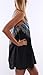 Generic Women's Chiffon Crewneck Vintage Loose T-Shirt Dress Black S