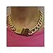 Women's Alloy Celebrated Choker ID Necklace Heavy Cuban Chunky Chain Necklace Shiny Metal Statement Jewelry (Gold Color)
