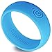 Sun Ring Silicone Wedding Ring Men, Size 12, Blue (Glow in The Dark)