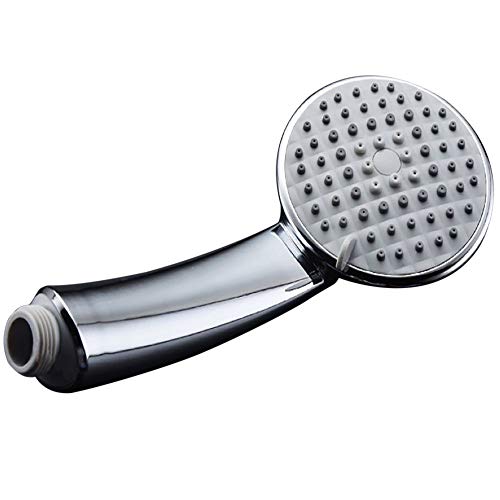 Bath Shower Head - Adjustable Hand Shower Head Top Spray + High Pressure Boosting Water Saving Filter Balls Beads + High Turbo Pressure Shower Head + Hose Push On Mixer Hairdresser Pet (A)