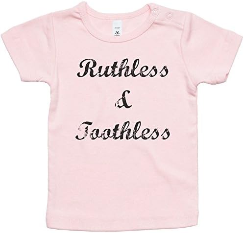 Kid's Fifty5 Clothing Ruthless & Toothless Baby Wee T-Shirt Pink 6-12M