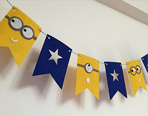 Despicable me minions birthday banner pennant party decorating fo…