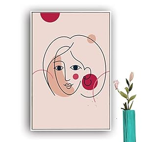 Framed Canvas Wall Art Picasso Poster Print of Woman Canvas Prints Home Artwork Decoration for Living Room,Bedroom - 16x24 inches
