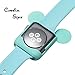 pipigo iWatch Case 38MM Series 3/Series 2/Series 1 Sport/Edition/Nike Soft Silicone Protective Cover for Cartoon Mouse Ears Apple Watch Case (Green)