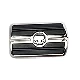 Motorcycle Chromed Willie G Skull Foot Large Brake Pedal For Harley Touring Softail Deluxe FLSTN