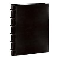 Pioneer Sewn Bonded Leather BookBound Bi-Directional Photo Album, Holds 300 4x6" Photos, 3 Per Page. Color: Black.