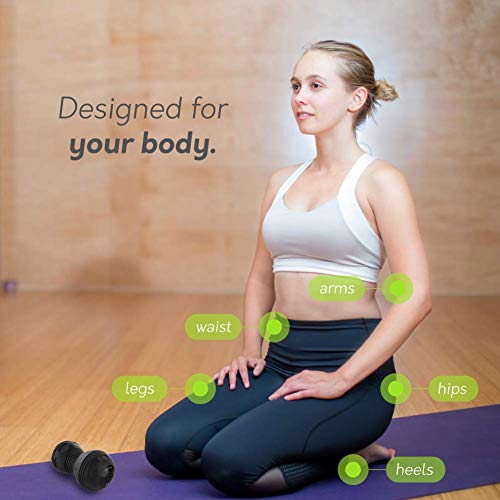 Sedona 4-Speed Vibrating Massage Ball - Electric Rechargeable Portable Peanut Dual Foam Roller for Deep Tissue Recovery Pain Soreness Myofascial Acumobility for Hips Feet Arms Back Neck Waist - Black