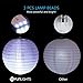 12 Pack Paper Lanterns Party Lights YUNLIGHTS Waterproof Battery Operated Lights with 3 LEDs for Balloons Wedding Birthday Party Outdoor Decoration, White