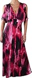 Funfash Plus Size Dress Pink Black Women's Long Dress Maxi Dress Cocktail Dress