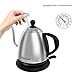 Homgeek Electric Kettle, 1 Liter Gooseneck Kettle Stainless Steel Cordless Drip Water Kettle with Thermometer for Pour Over Coffee & Tea