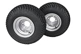 (Set of 2) 18x8.50-8 with 8x7 Hustler Chrome Silver Assembly
