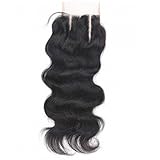 Beata Hair 130% Density Brazilian Body Wave Lace Closure 3 Part 100% Virgin Human Hair Closure with Bleached Knots