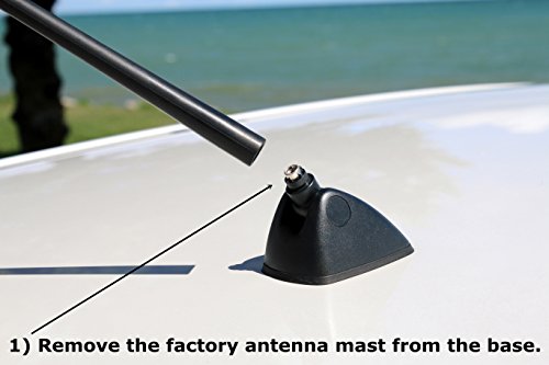 AntennaMastsRus - 2008-2009 Pontiac G8 - Functional BLACK Shark Fin Antenna