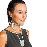 BACK Neck Brace, a revolutionary cervical collar that provides support while being breathable, cool and lightweight. Neck Pain Relief - (Silver Medium)