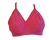 Barely There Women's Customflex-fit Wire-free Bra (Large, Fuchsia Striped)