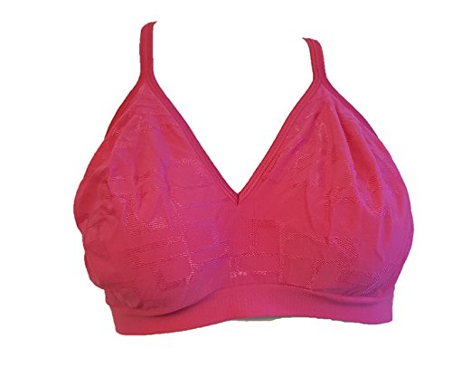 Barely There Women's Customflex-fit Wire-free Bra (Large, Fuchsia Striped)