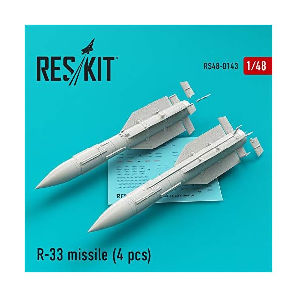 Reskit Rs48 0143 1 48 R 33 Missile 4 Pcs Mig 31 Resin Detail Hobby Zero The Usa S Largest Online Hobby Blog