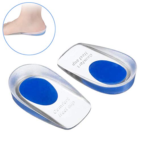 BAYCHEER Silicone Gel Heel Cups,Shoe Inserts for Plantar Fasciitis, Heel Spurs & Heel Pain Foot Care