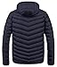 ZSHOW Men's Winter Hooded Packable Down Jacket(Black,Medium)
