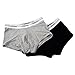 Italian Designed Trunks 2 Pack KRONIS Mens Underwear Premium 180gsm Cotton, Small, Black + Marble Grey